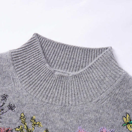 KINGDEER/KD秋冬新款女式长袖羊绒衫L805811轻运动/花朵/休闲款鹿王 商品图5