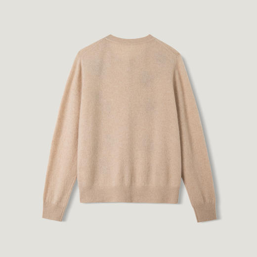 KINGDEER/KD秋冬新款女式圆领开衫长袖羊绒衫L805834复古奶奶风鹿王 商品图5