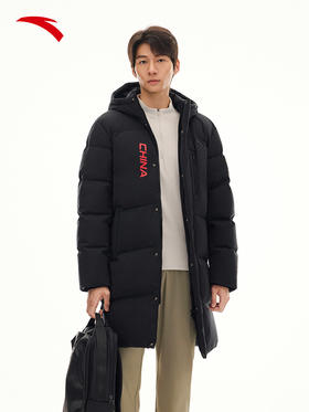 安踏六度芯羽绒 | 中长款防泼水羽绒服男子冬季保暖外套152617906