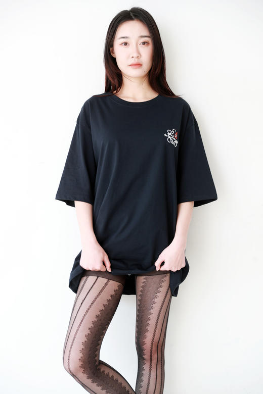 奇幻刺绣tee，联名卡通画风。复古宽松圆领情侣款短袖t恤E011768 商品图9