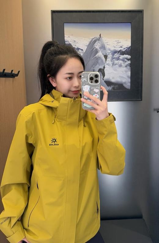 出口原单男女同款凯乐石连帽户外三防冲锋衣 商品图3