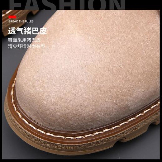 2025冬季马丁靴男真皮英伦圆头皮靴韩版工装靴户外休闲雪地靴子男 商品图3