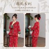 国风纯棉红色家居服女新中式睡衣春秋季本命红福中老年家居服套装 商品缩略图1