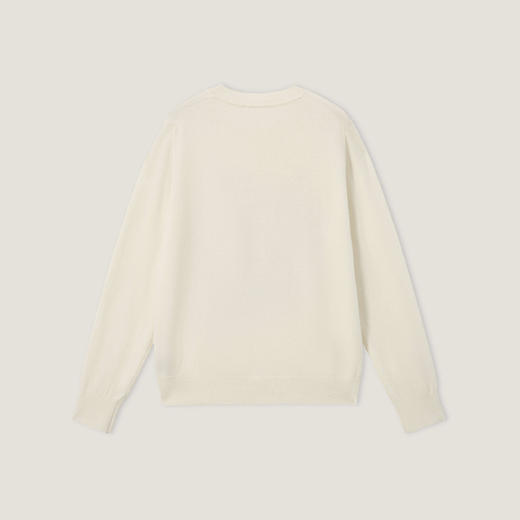 【咕咕同款】KINGDEER/KD休闲时尚百搭女士设计师圆领羊绒衫L805504轻运动/花朵/休闲款鹿王 红色 商品图3