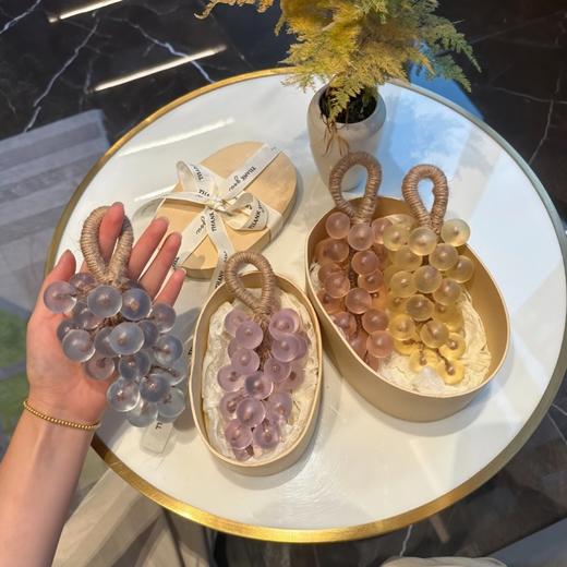 [新款 水晶葡萄手工香皂】整串手工香皂 洗澡洗手持久留香 仿真水果形状肥皂 商品图1