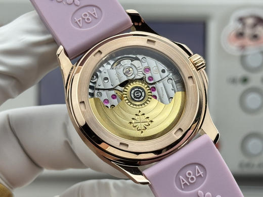 PPF factory工厂百达翡丽AQUANAUT系列机械女手雷，35.6mm毫米的表径，进口全钢（金色为电镀18k加厚的真金）采用原装进口9015机芯开发和改装的324定制版满血版一体机芯❕❕❕ 商品图7