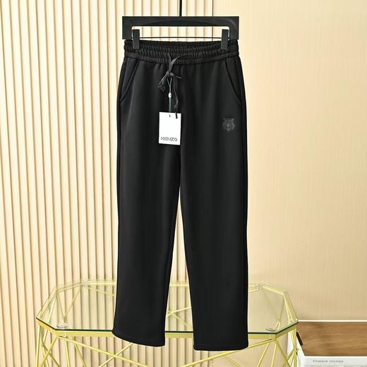 26s春秋冬季新品羊毛蚕丝加绒男士刺绣直脚休闲卫裤 商品图2