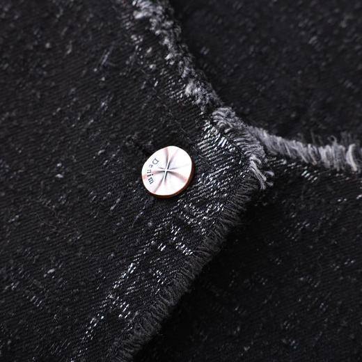 「高货wl」全新升级【铂金会员339/天猫459/差价120】(02918)洛诗琳复古石磨肌理外套2026春季新款流苏边牛仔短外套 商品图2