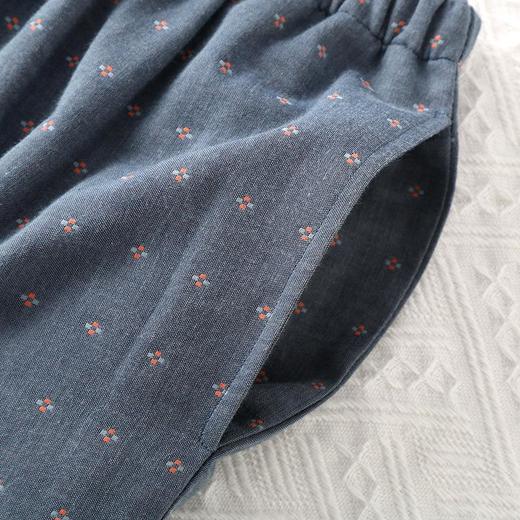 日系无印风色织纯棉双层纱布家居服男士春秋夏季全棉长袖睡衣 商品图3