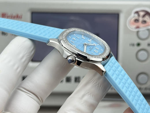 PPF factory工厂百达翡丽AQUANAUT系列机械女手雷，35.6mm毫米的表径，进口全钢（金色为电镀18k加厚的真金）采用原装进口9015机芯开发和改装的324定制版满血版一体机芯❕❕❕ 商品图6