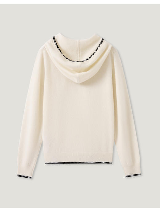 【咕咕同款】KINGDEER/KD25春秋时尚针织休闲宽松拉链套头衫羊绒衫L805941轻运动/花朵/休闲款鹿王 商品图10