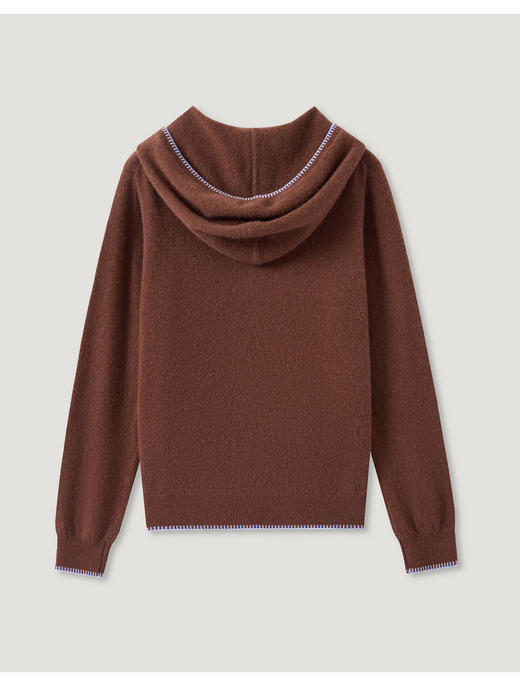 【咕咕同款】KINGDEER/KD25春秋时尚针织休闲宽松拉链套头衫羊绒衫L805941轻运动/花朵/休闲款鹿王 商品图14