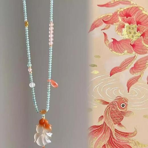 【锦鲤随身❗️好运加持】“如鱼得水”新中式锦鲤吊坠项链复古国风小众轻奢高级锁骨链颈链。jc 商品图0