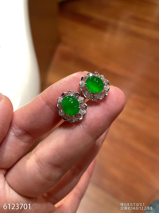 6123701，蛋面耳钉。具体价格微信咨询 商品图1