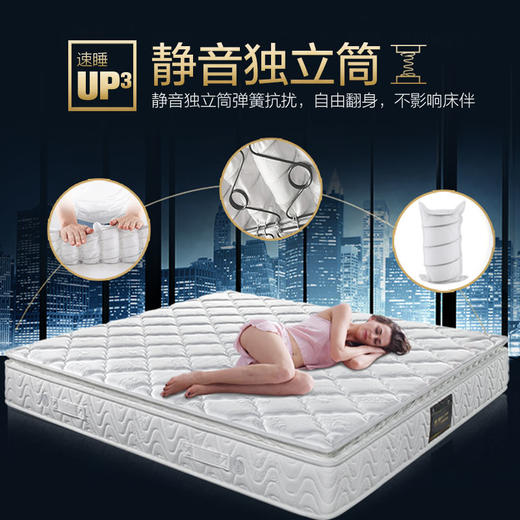 慕思（de RUCCI）床垫【睡眠精灵】乳胶床垫席梦思床垫慕斯床垫1.8*2米弹簧床垫 睡眠精灵三区升级款【全网爆款】MCW1-013 商品图1