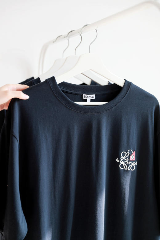 奇幻刺绣tee，联名卡通画风。复古宽松圆领情侣款短袖t恤E011768 商品图4