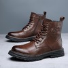 秋冬2025新款马丁靴男真皮高帮潮流厚底工装鞋复古英伦加绒男靴子 商品缩略图1