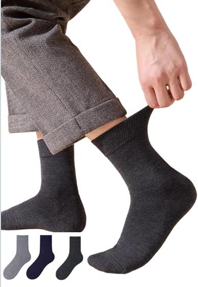 【满3条/34.9元】【秀黛】男士羊毛中筒袜男士袜子【1条】S6221605T【门店同款】 商品图0