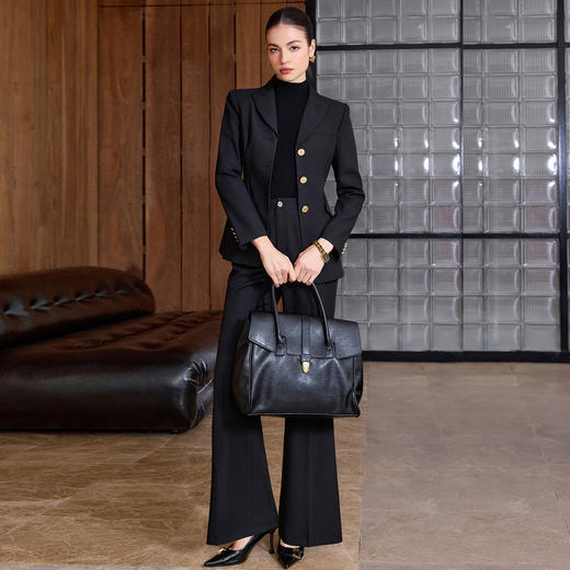 IWY/商务风黑色西装套装女春秋总裁面试正装职业装商务工作服CP2700 商品图4