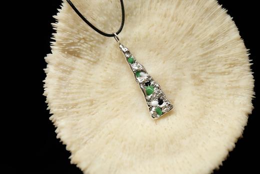 CHEZ BOQUE 覆盖系列原创手工925银肌理珐琅吊坠《摩登时代》 商品图6