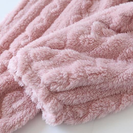 家居裤秋冬季女士珊瑚绒加厚懒人暖暖裤法兰绒宽松可外穿束脚睡裤 商品图3