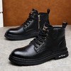 2025冬季马丁靴男款真皮复古工装靴子男士英伦潮流加绒保暖棉鞋 商品缩略图2