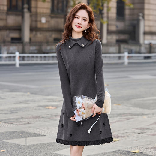 2026春季新款时尚修身显瘦娃娃领两件套YIHFUS2602 商品图3