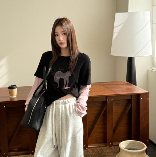 马年假两件长袖T恤打底衫1.16 商品图3