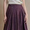 【林栖设计小店】手工吊坠|醋酸皱感肌理灰紫色复古2026春新款宽松半身裙1961082 商品缩略图2