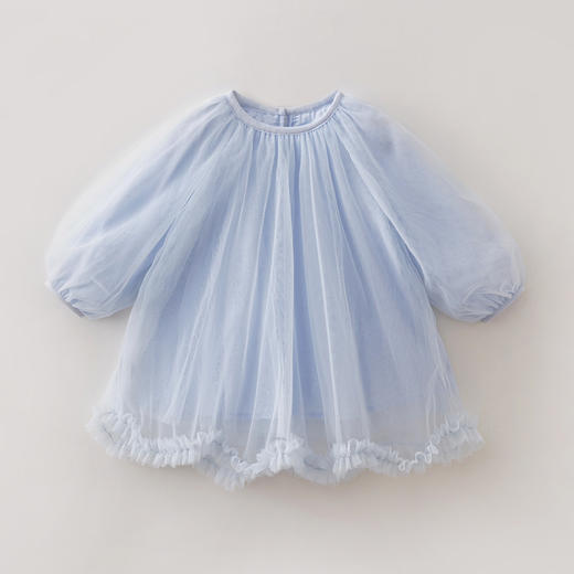 马克珍妮甜美优雅女童花边网纱连衣裙2026年春装新款560137 商品图3