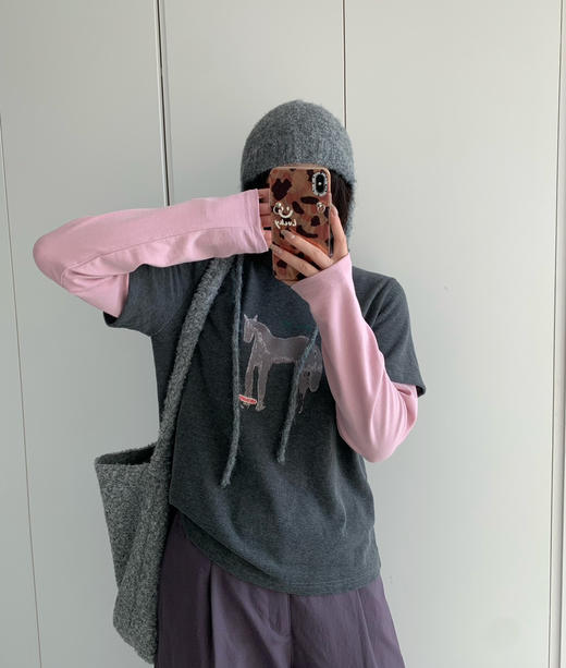 马年假两件长袖T恤打底衫1.16 商品图1