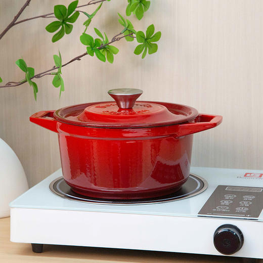 德国博朗菲Borownfie 珐琅铸铁锅 珐琅涂层 煎焖煮涮样样行 20cm直径 2.5L容量 3色可选 商品图3