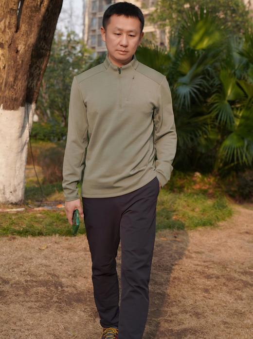 2月9日-2月24日停运！【首发2件减20，1件减5元】薄绒男款卫衣 衣服不厚！可做打底 可单穿 秋冬男士款科耐丽半拉链立领保暖长袖衫 户外打底衫 商品图3