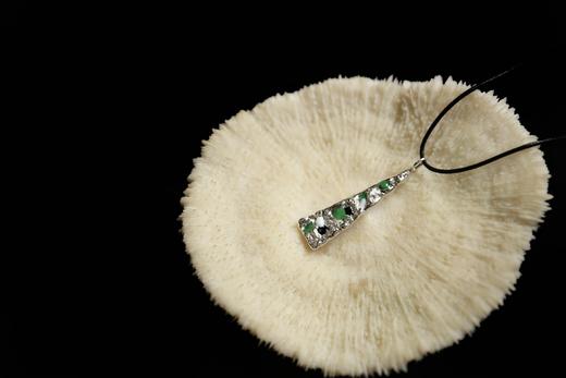 CHEZ BOQUE 覆盖系列原创手工925银肌理珐琅吊坠《摩登时代》 商品图4