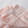 纯棉双层绉布月子服产后春夏吸汗透气甜美纯色纱布孕妇哺乳家居服 商品缩略图3