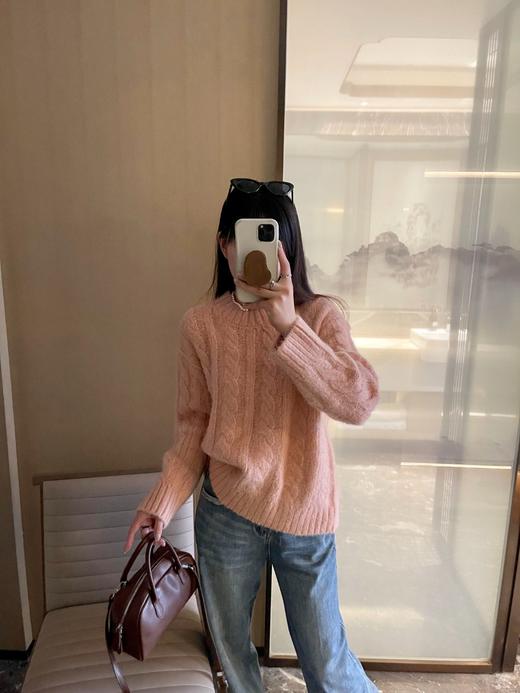 cos冬季女士复古麻花羊毛马海毛套头毛衣 ye 340104 商品图8