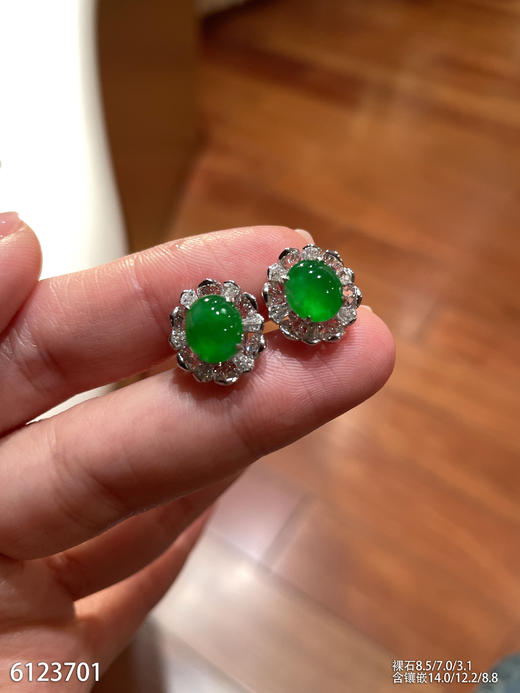 6123701，蛋面耳钉。具体价格微信咨询 商品图2