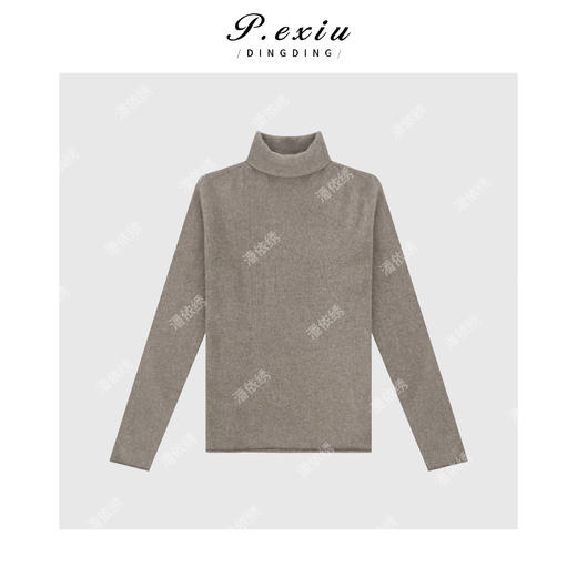04-2潘依绣丁丁宠粉韩系简约软糯高领针织毛织Q1750 商品图0