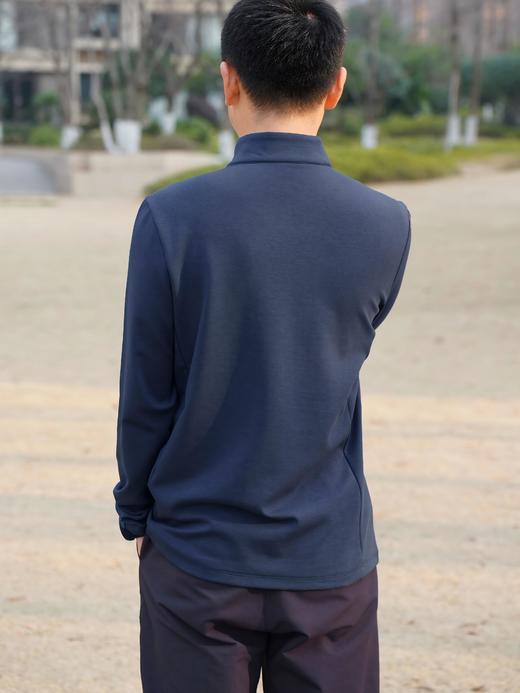 2月9日-2月24日停运！【首发2件减20，1件减5元】薄绒男款卫衣 衣服不厚！可做打底 可单穿 秋冬男士款科耐丽半拉链立领保暖长袖衫 户外打底衫 商品图1