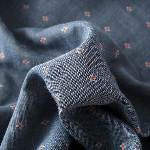 日系无印风色织纯棉双层纱布家居服男士春秋夏季全棉长袖睡衣 商品图1