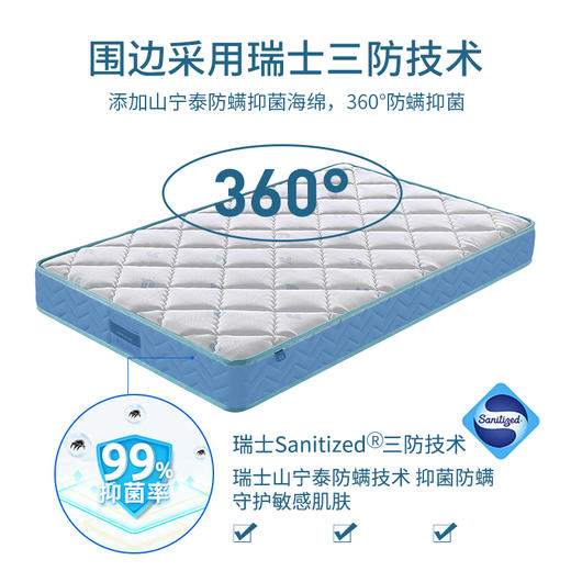 慕思（de RUCCI）床垫 1.5乳胶床垫透气床垫子双面两用床垫慕斯棕垫青少年垫子 乳胶脊垫-MKA2-039A/17cm 1.2*2米/1.5*2米 商品图3