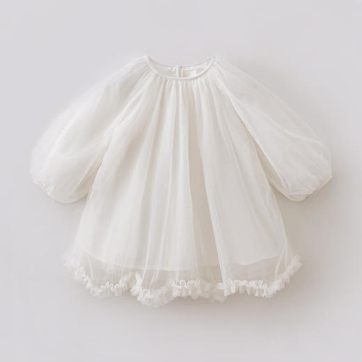 马克珍妮甜美优雅女童花边网纱连衣裙2026年春装新款560137 商品图4