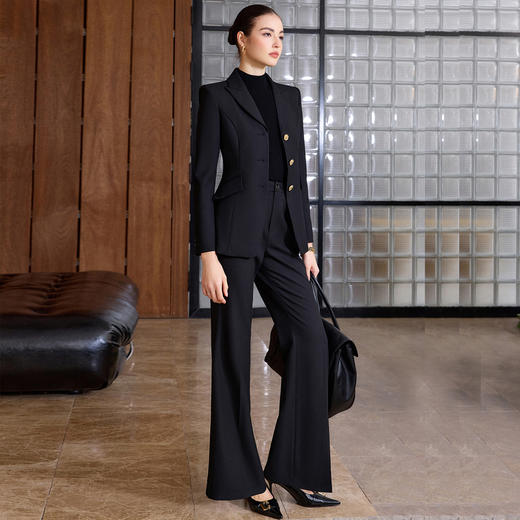 IWY/商务风黑色西装套装女春秋总裁面试正装职业装商务工作服CP2700 商品图3