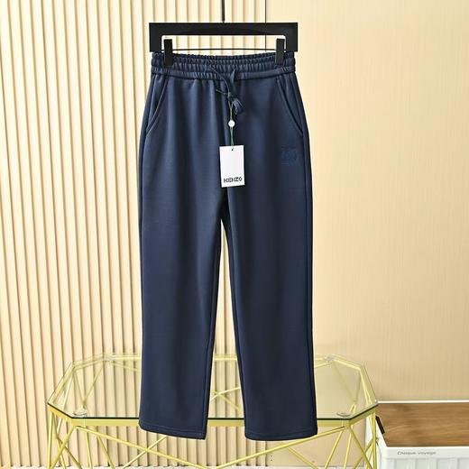 26s春秋冬季新品羊毛蚕丝加绒男士刺绣直脚休闲卫裤 商品图1