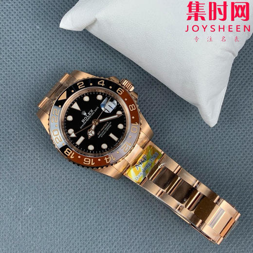 ARF劳力士格林尼治型GMT 全玫金 沙士圈 3285机 板带 904L钢 男士腕表 商品图8