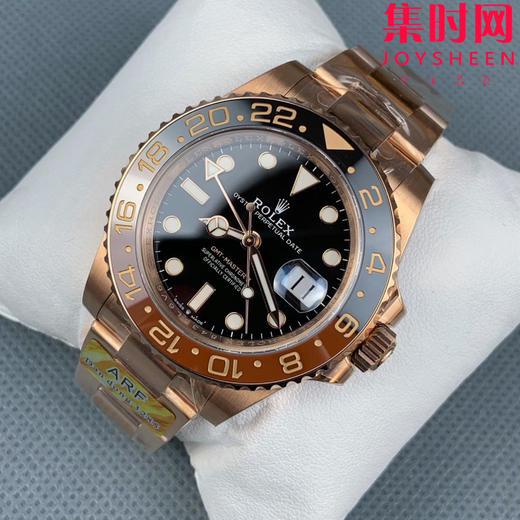 ARF劳力士格林尼治型GMT 全玫金 沙士圈 3285机 板带 904L钢 男士腕表 商品图2