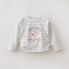 马克珍妮珠光宝气猫咪女童纯棉条纹抽褶T恤2026年春装新款560082 商品缩略图3