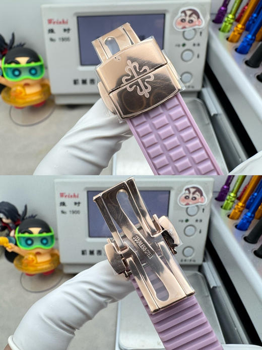 PPF factory工厂百达翡丽AQUANAUT系列机械女手雷，35.6mm毫米的表径，进口全钢（金色为电镀18k加厚的真金）采用原装进口9015机芯开发和改装的324定制版满血版一体机芯❕❕❕ 商品图8