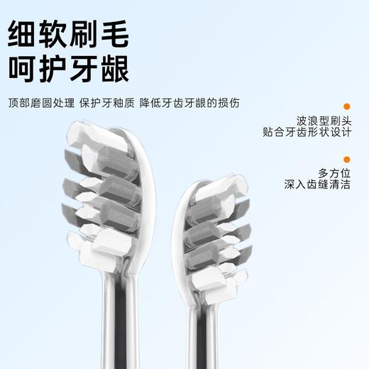 仅需59.9，到手12件【福派紫光仓 电动牙刷】声波式电动牙刷 细软刷毛 呵护牙龈 紫光波浪型 杜邦抗菌刷头 刷头护龈  ipx8级防水认证 商品图2