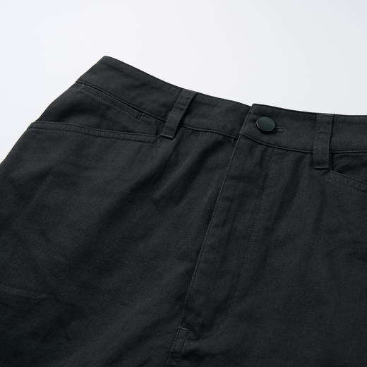 ROMI STUDIO100棉墨绿夏季休闲直筒裤23AWK1161 商品图2